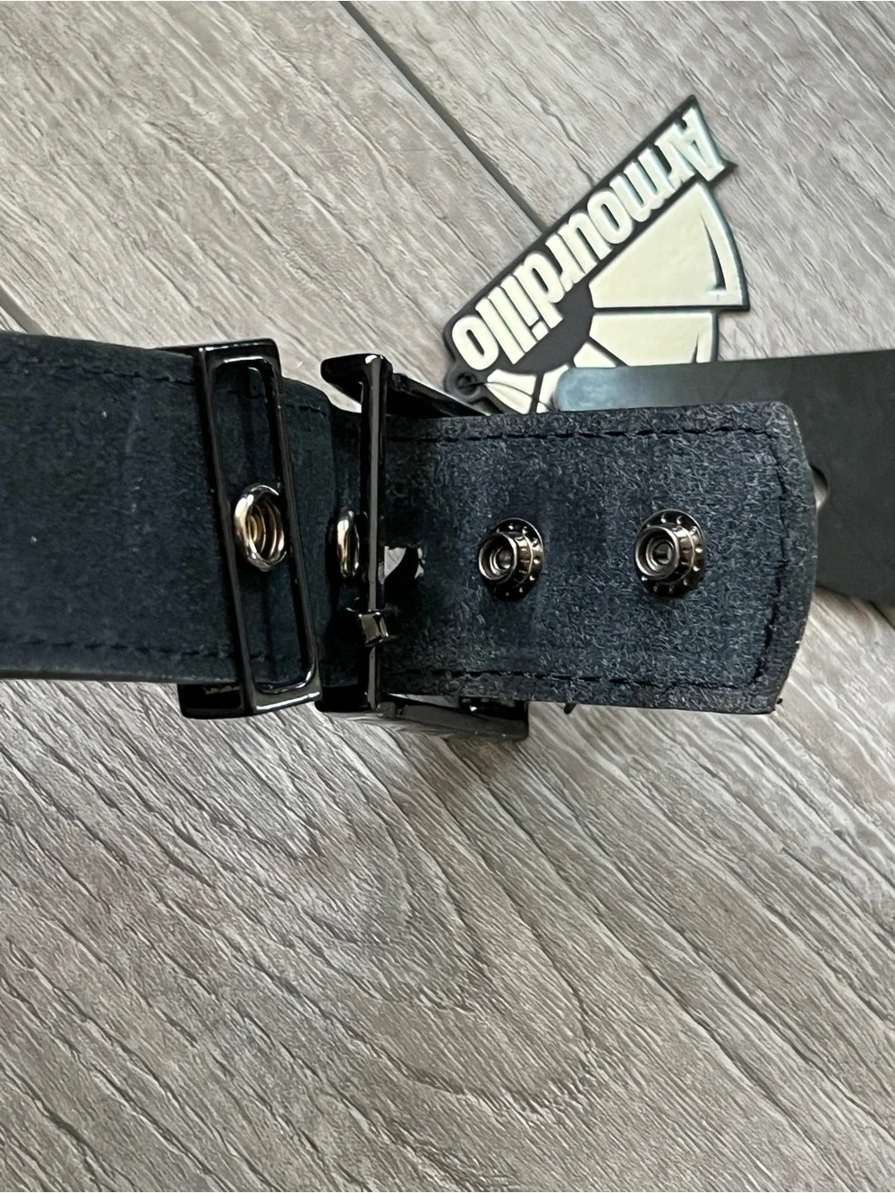Armourdillo Croc Cone White Black Studded Leather Punk Belt L 33-37 NWT
